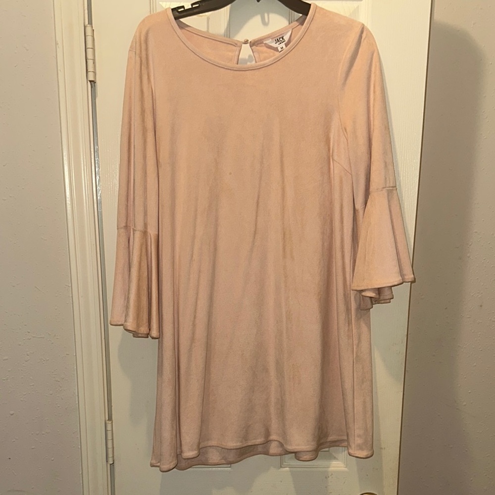 Jack by BB Dakota Pink Ruffled Midi Tunic Dress